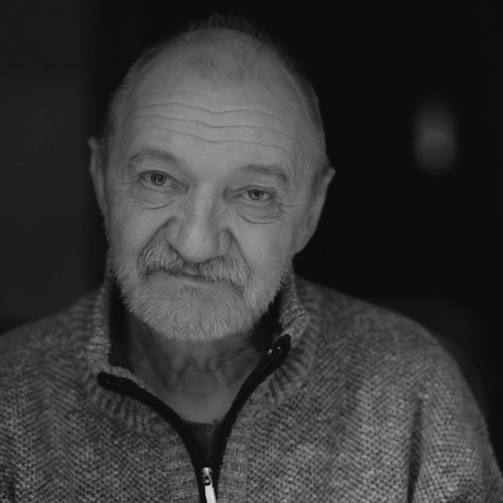 Portrait of the Senior Critic of Monroe Movie, photographed at a London cinema.